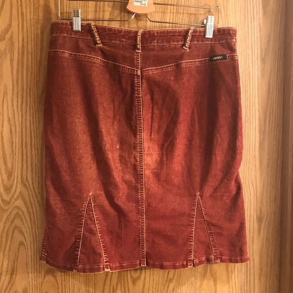 Guess Distressed Corduroy skirt Size 31 - Picture 2 of 7